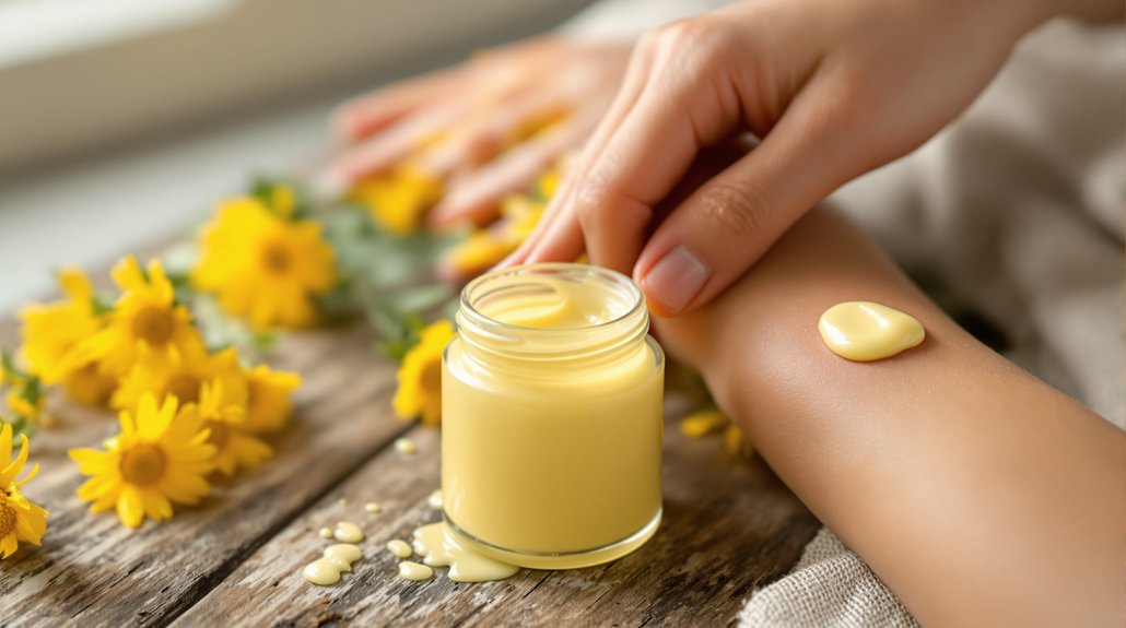 La baume à l'arnica soulage la douleur