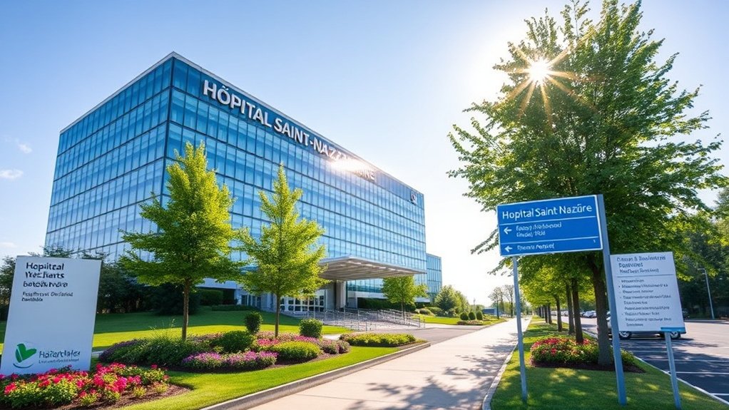 accès et navigation à l'hôpital