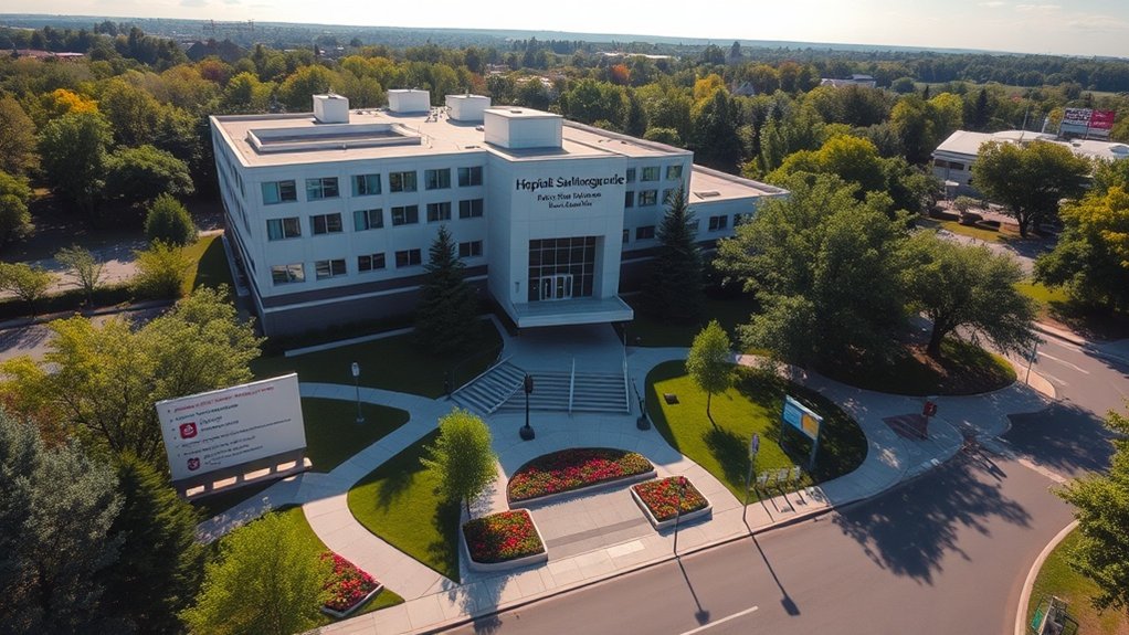 points d'accès de l'hôpital Sainte-Marguerite