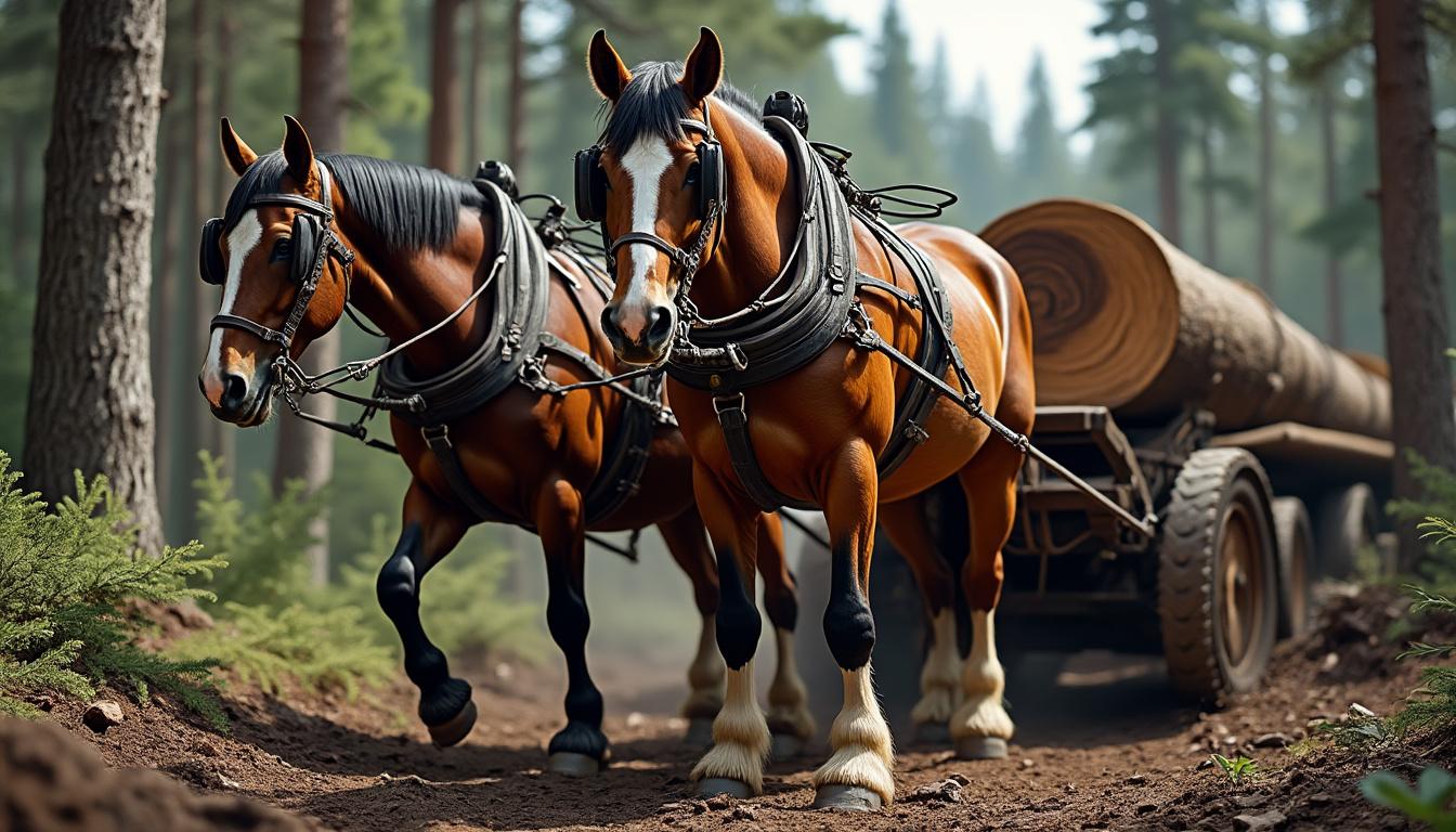 découvrez tout sur les chevaux de trait : leurs caractéristiques, leurs races, et leurs utilisations traditionnelles et modernes dans l'agriculture et le transport.