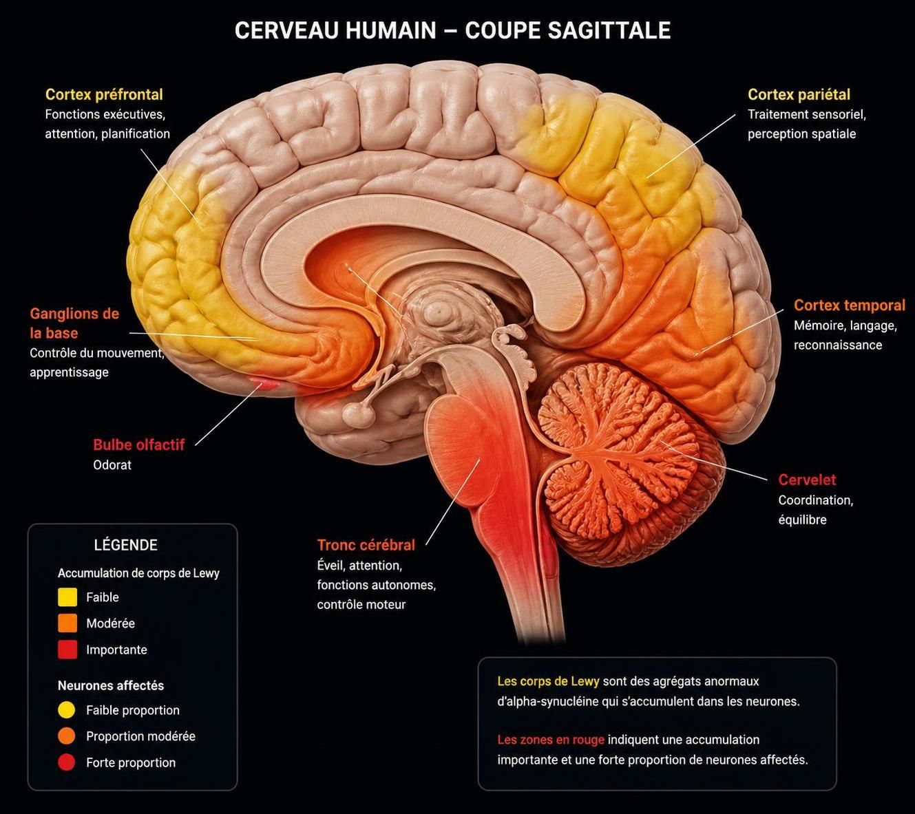 découvrez comment la maladie à corps de lewy évolue et les mécanismes par lesquels elle conduit au décès, pour mieux comprendre cette affection neurodégénérative.