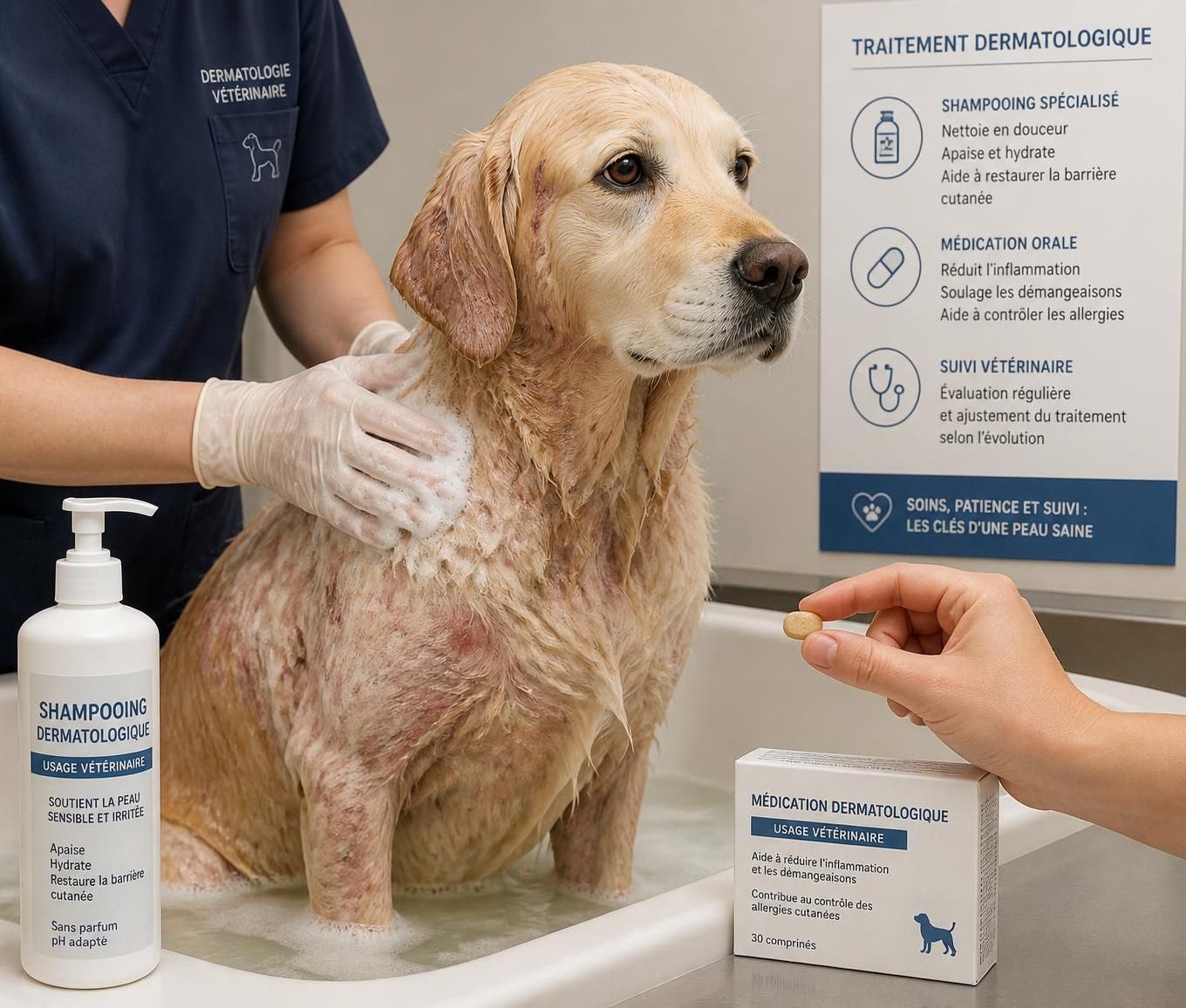 découvrez les symptômes, traitements et photos des maladies de peau chez le chien pour mieux comprendre et prendre soin de la santé de votre animal.