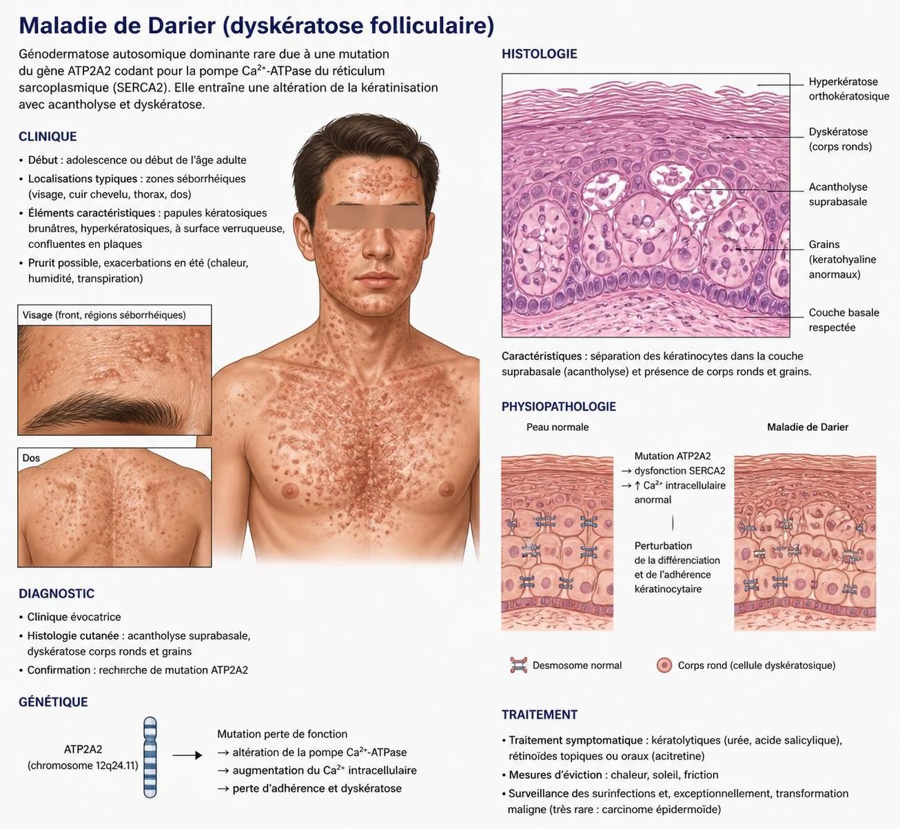 découvrez tout sur la maladie de darier : causes, symptômes, diagnostic et options de traitement pour mieux comprendre et gérer cette affection cutanée rare.